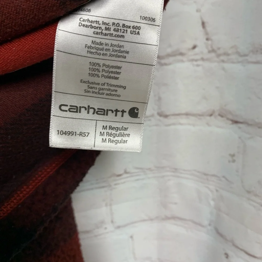 Carhartt Relaxed Fit 1/4 Snap Buffalo Fleece Pullover Jacket Size M​